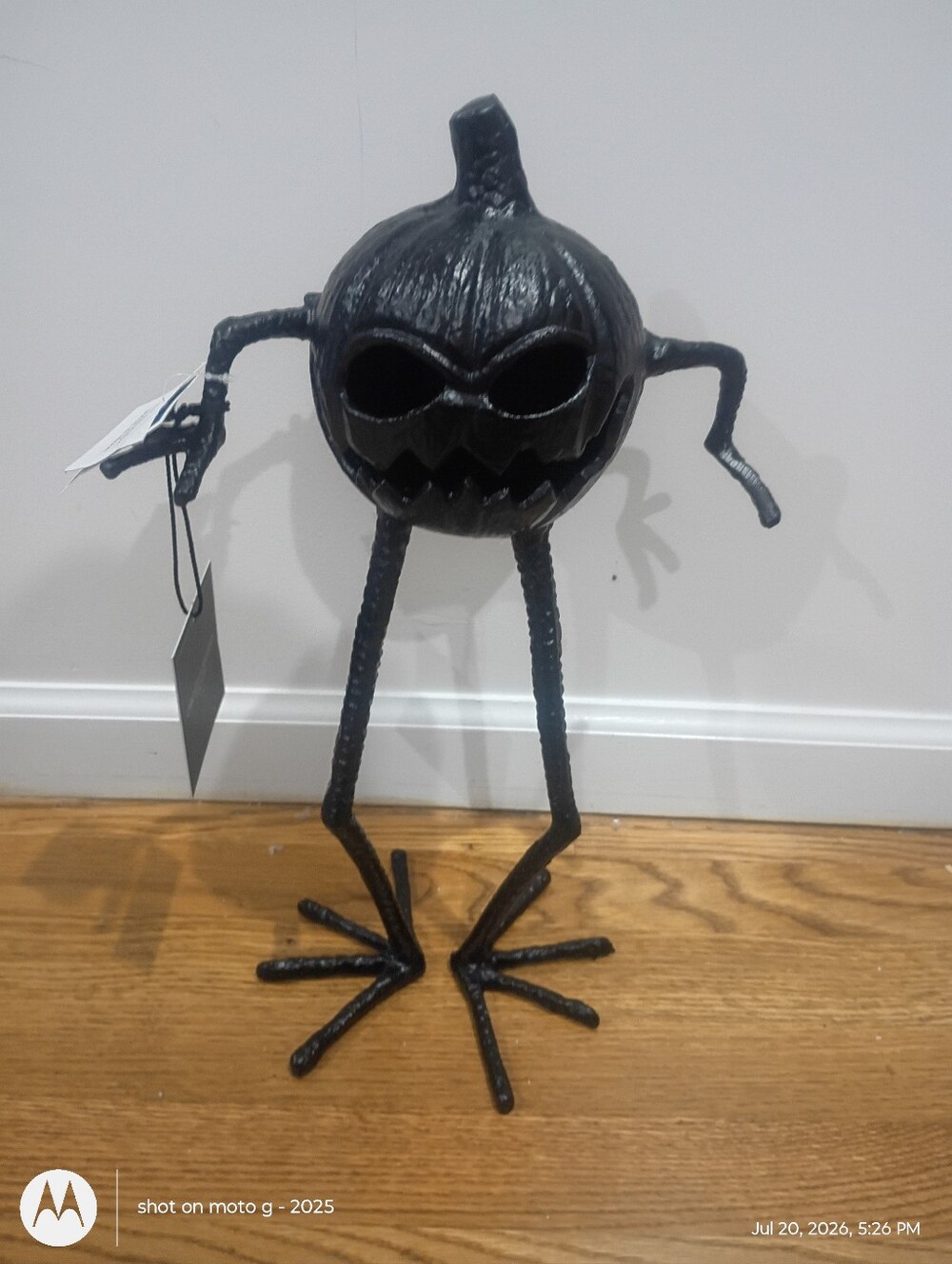 Christian Siriano Black Metal Jack-o'-Lantern Figurine